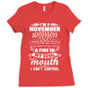 I Am A November Women Ladies Fitted T-Shirt