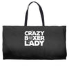 crazy boxer lady Weekender Totes
