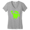 android eats apple Women's V-Neck T-Shirt