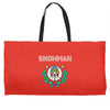 snowman christmas Weekender Totes