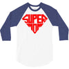 super mom 1 png 3/4 Sleeve Shirt