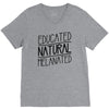 educated, natural, melanated V-Neck Tee