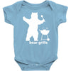 bear grills bbq funny Baby Onesie