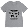 Genuine Premium Vintage 1977 Classic Perfectly Aged Limited Edition V-Neck Tee