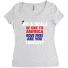 on a scale of one to america how free are you tonight Women's Triblend Scoop T-shirt