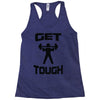 get tough weight lifter lifting gym Racerback Tank