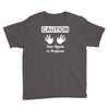 caution! jazz handsfunny jazz dance comic boogie camp trumpet Youth Tee