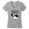 5 Percent Unicorn 95 Percent Ninja Women's V-Neck T-Shirt