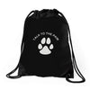 paw pun for pet lovers Drawstring Bags