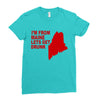 funny maine state Ladies Fitted T-Shirt