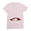 October Peeking Out Baby Girl Ladies Fitted T-Shirt