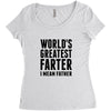 World's Greatest Farter I Mean Father Women's Triblend Scoop T-shirt