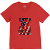 star spangled hammered V-Neck Tee