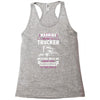 Warning I Belong To A Trucker Racerback Tank