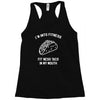 fitness fit taco in my mouth funny food eating healthy exercise gym Racerback Tank