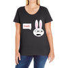 meh bunny Ladies Curvy T-Shirt