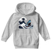 Great White Wave Shark Youth Hoodie