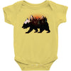 Bear Adventure With Roses Baby Bodysuit