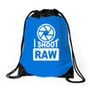 i shoot raw photography camera photograph Drawstring Bags