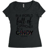 in a world full of grinches be a cindy lou who Women's Triblend Scoop T-shirt