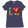 i heart my wife Ladies Fitted T-Shirt