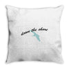 down the shore hooded Throw Pillow
