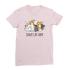 crazy cat lady Ladies Fitted T-Shirt