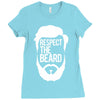 respect the beard Ladies Fitted T-Shirt