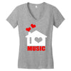 i love house music Women's V-Neck T-Shirt