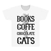 read books drink coffee eat chocolate pet cats All Over Men's T-shirt