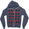 Emo Gothic Ugly Christmas Sweater Zipper Hoodie