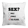 Sex Yes Please Throw Pillow
