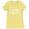 audio cassette 80's 90's party hip hop nostalgia retro Ladies Fitted T-Shirt
