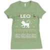 leo christmas ugly sweater Ladies Fitted T-Shirt