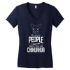 The More People I Meet The More I Love My Chihuahua Gifts Women's V-Neck T-Shirt