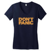 don't panic Women's V-Neck T-Shirt