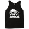 vinyl junkie white logo Tank Top