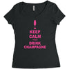 keep calm and drink champagne Women's Triblend Scoop T-shirt