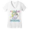 unicorns are born in december cute unicorn Women's V-Neck T-Shirt