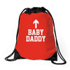 baby daddy funny new Drawstring Bags