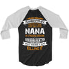 Super Cool Nana Of A Freaking Awesome Granddaughter 3/4 Sleeve Shirt