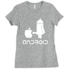 android robot spoof Ladies Fitted T-Shirt