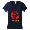 love ninja monkey banana Women's V-Neck T-Shirt