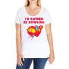 id rather be bowling Ladies Curvy T-Shirt