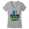 kiss me im gay Women's V-Neck T-Shirt