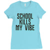 school kills my vibe Ladies Fitted T-Shirt