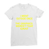 i went outside once Ladies Fitted T-Shirt