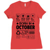 Born In October Ladies Fitted T-Shirt