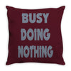 busy doing nothing girls Throw Pillow