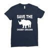 chubby unicorn Ladies Fitted T-Shirt